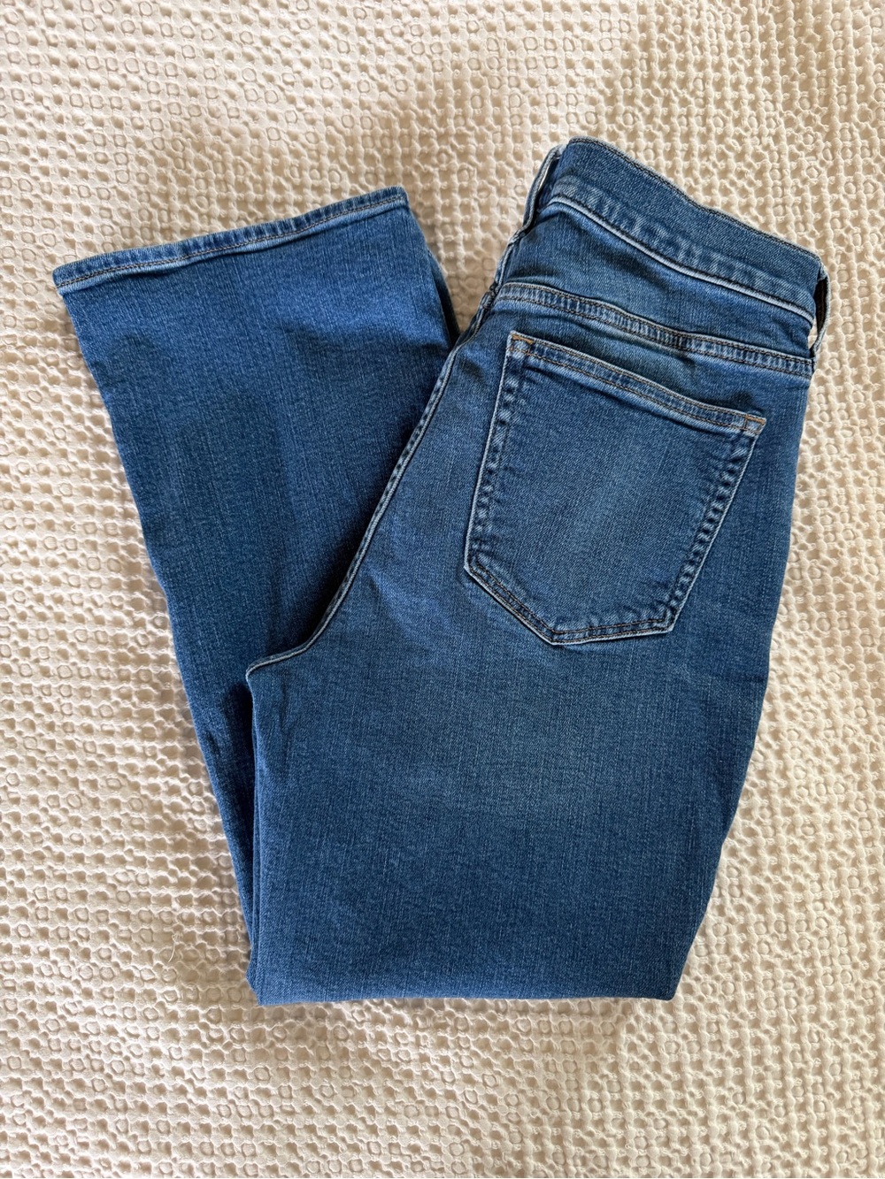 J.Crew Mid-Rise Flare Crop Jeans Size 29 Medium Blue - Picture 10 of 11